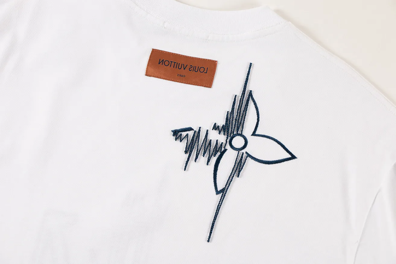 🅿️160 Style: 2026 new Louis Vuitton short-sleeved T-shirt Material: High version 300g double yarn combed cotton Size: S～XL Color: black white Style number: H2003